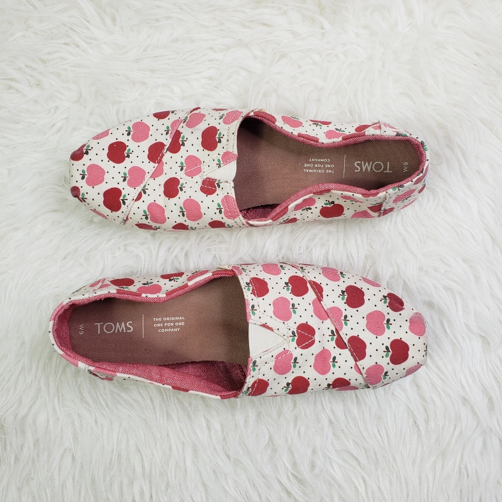 Toms Apple Slip On Womens Shoes sz 9